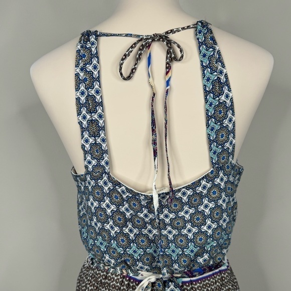 Crescent Women’s Gorgeous Kaleidoscope Pattern Open Back Maxi Dress Size Large - Picture 7 of 11